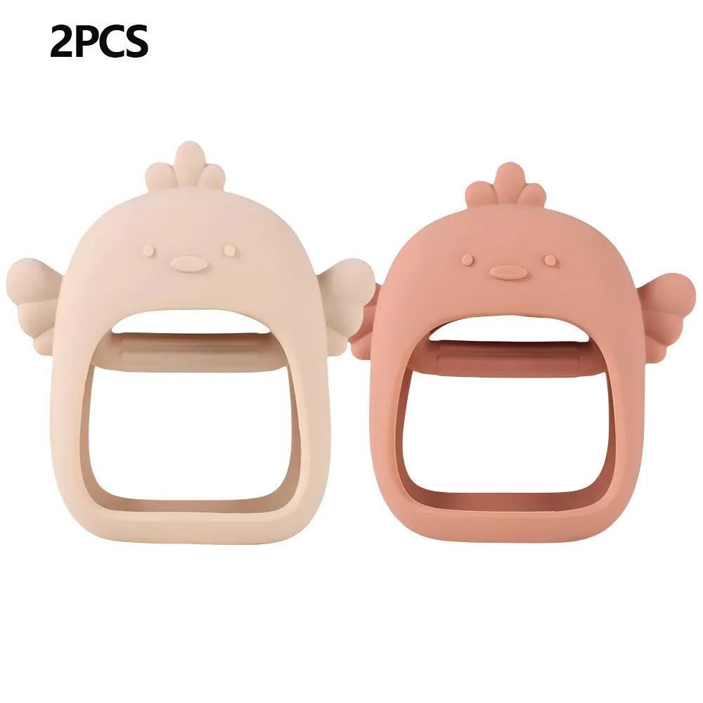 1/2pcs Silicone Teething Cute Baby Set of Hands Teether Suitable for Teething Period Baby Daily Use Anti-feeding