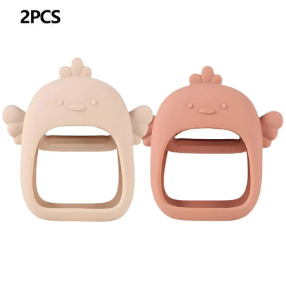 1/2pcs Silicone Teething Cute Baby Set of Hands Teether Suitable for Teething Period Baby Daily Use Anti-feeding