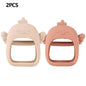 1/2pcs Silicone Teething Cute Baby Set of Hands Teether Suitable for Teething Period Baby Daily Use Anti-feeding