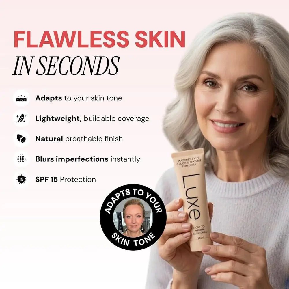 Luxe Skin Tone Matching Concealer Foundation, Waterproof Full Coverage Makeup to Hide Blemishes & Even Skin Tone Long Lasting