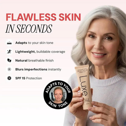 Luxe Skin Tone Matching Concealer Foundation, Waterproof Full Coverage Makeup to Hide Blemishes & Even Skin Tone Long Lasting