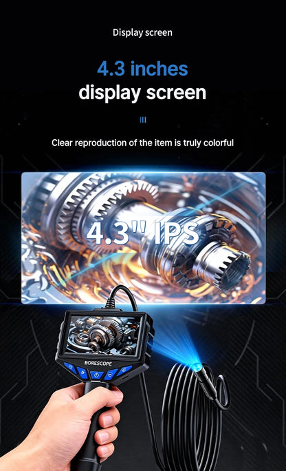 Endoscope Camera with Light, 8mm 1080P HD Borescope, IP67 Waterproof Snake Camera，Inspecting Walls, Automotive Engines, Pipes