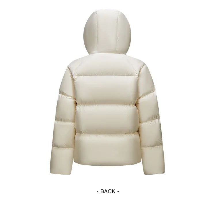 Semir Down Jacket Women Solid Color Loose Versatile 2025 Winter New Waterproof Oil-proof Stain-proof Hooded Coat Down Jacket