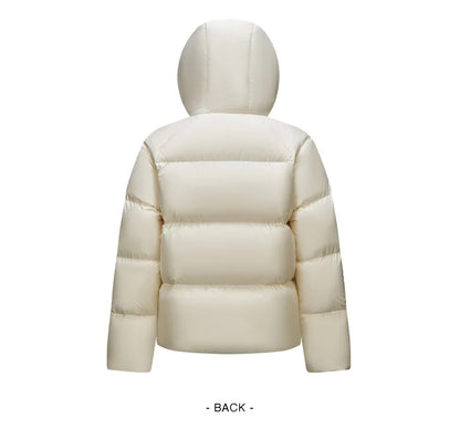 Semir Down Jacket Women Solid Color Loose Versatile 2025 Winter New Waterproof Oil-proof Stain-proof Hooded Coat Down Jacket