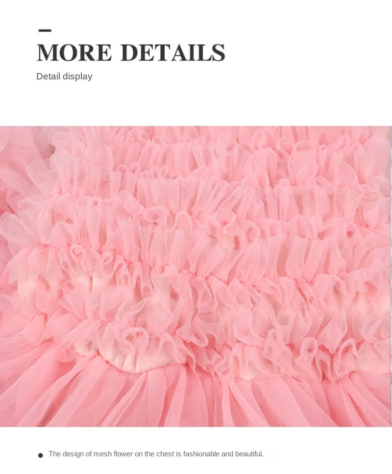 Girls Tutu Dress for Girls Baby Ball Gown Princess Party Vestido Casual Ruffled Bubble Photography Dresses Children Clothes L017