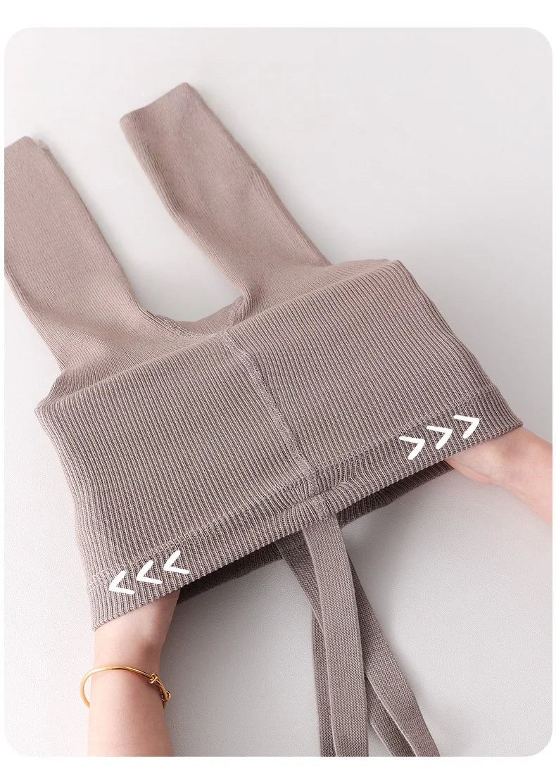 High Waist Toddler Ribbed Infant Baby Pantyhose Cotton High-Stretch Belly Cover Baby Girls Tights 0-2Y Newborn Leggings