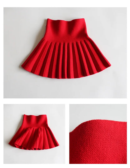 Kids Girls' Dress Children's Student Short Skirt Baby' Clothing Half Skirt Princess Pleated Tutu Skirt