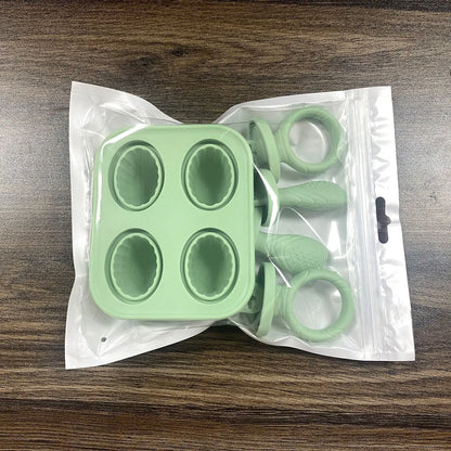 Baby Fruit and Vegetable Mold Silicone Hand Ring Popsicle Mold Baby Teething Teether Ice Cream Mold Baby Food Storage Container