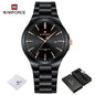 NAVIFORCE Trend Watch for Men Casual Date Display Waterproof Quartz Military Stainless Steel Strap Man Watches Relogio Masculino