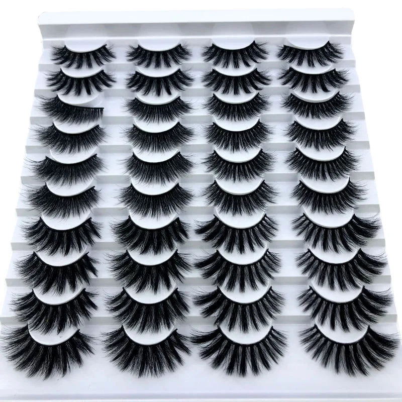 16 Pairs 3D Mink Lashes Natural False Eyelashes Dramatic Volume Fake Lashes Makeup Eyelash Extension Silk Eyelashes
