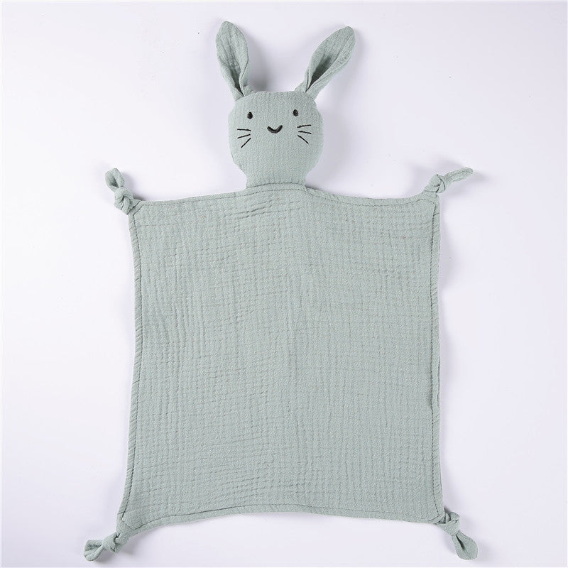 Muslin Security Blanket New Born Soothe Appease Towel 100% Organic Cotton Cat Bunny Rabbit Toy Ins Baby Comforter Lovely