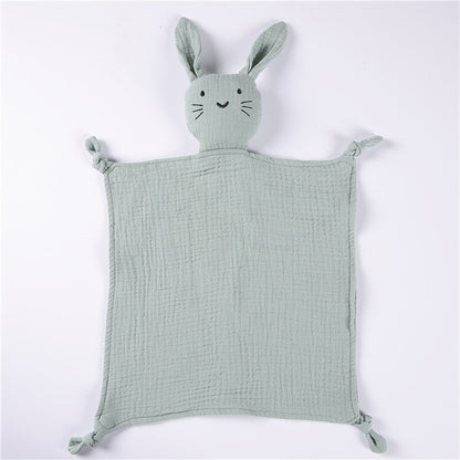 Muslin Security Blanket New Born Soothe Appease Towel 100% Organic Cotton Cat Bunny Rabbit Toy Ins Baby Comforter Lovely