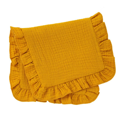Soft Muslin Cotton Gauze Shoulder Rag Baby Burping Pad Ruffle Newborn Baby Burp Cloths