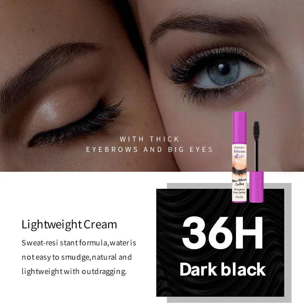 5D Waterproof Mascara Eyelashes Lengthening Long Lasting Silky Lash Black Eyelashes Extension Make Up Beauty Eye Korean Cosmetic