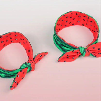 Baby Girls Headband Bow Knot Head Wrap Cute Watermelon Prints Bandage Kids Headwear Hair Band Infant Newborn Hair Accessories