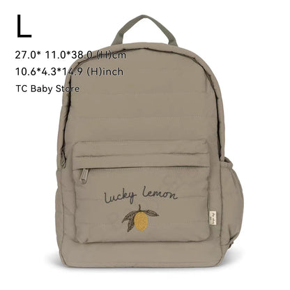 KS Baby Backpack 2024 New Kids Schoolbag Kindergarten Bags Brand Traveling Mom Cherry Lemon Children's Boys Girls Storage