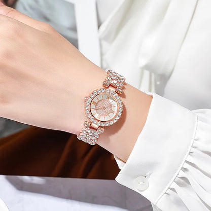 Fashion Rhinestone Women's Watch Roma Scale Dial Bracelet Quartz Watches Reloj Mujer Relogio Feminino