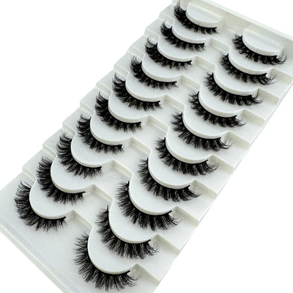 New Cat Eye Artificial Mink Eyelash 3D Curling Natural and Realistic Messy Tail Eye Extended Soft Eyelash