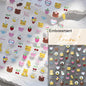 Pink Translucent Peach Jelly Texture 5D Soft Embossed Reliefs Self Adhesive Nail Art Stickers Cute Fruits 3D Manicure Decals