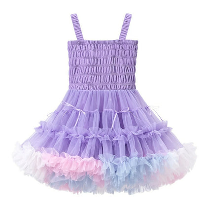 Girls Tutu Dress for Girls Baby Ball Gown Princess Party Vestido Casual Ruffled Bubble Photography Dresses Children Clothes L017