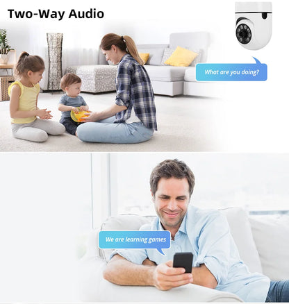 FUERS 2MP E27 Bulb Security Camera 2.4G WiFi PTZ CCTV Camera 4X Zoom AI Human Tracking Color Night Vision Two Way Audio Baby Monitor Indoor
