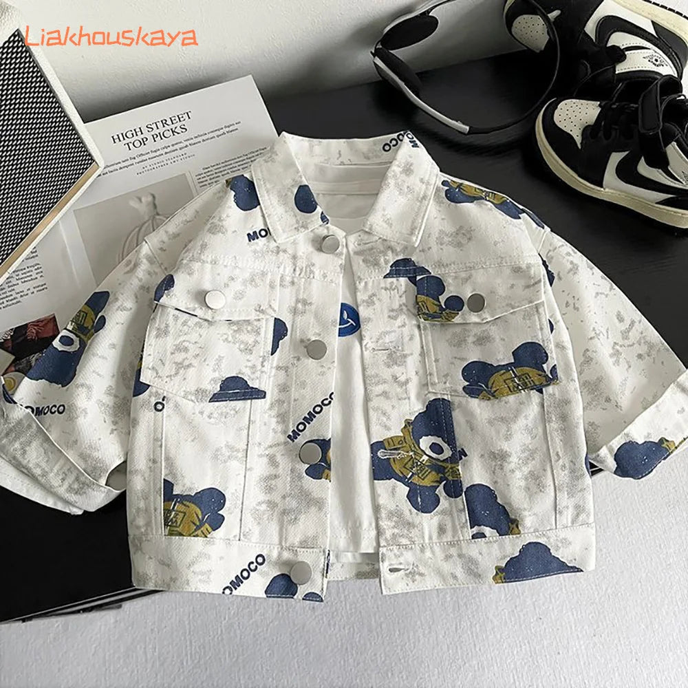 2026 New Boys Spring Autumn Jacket Fashion Casual Coat For Kids Toddler Baby  Outerwear All Match Streetwear Children Clothing