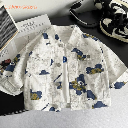 2026 New Boys Spring Autumn Jacket Fashion Casual Coat For Kids Toddler Baby  Outerwear All Match Streetwear Children Clothing