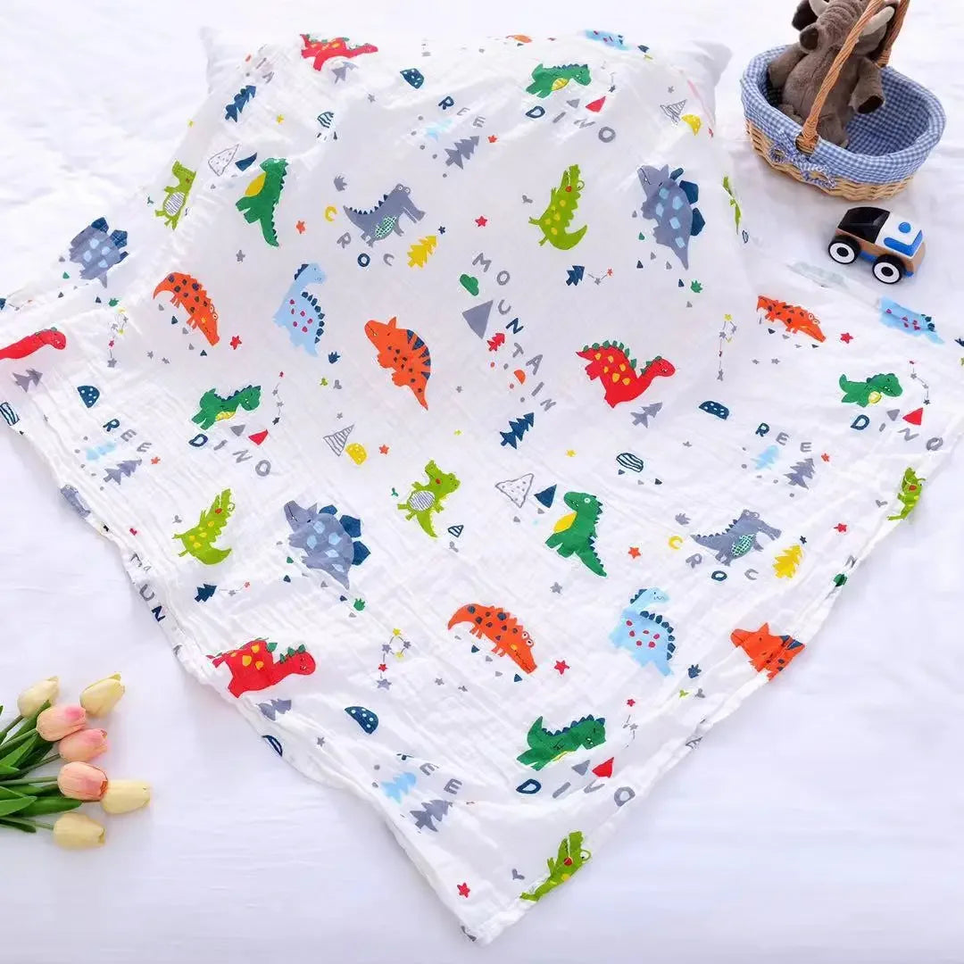 120cm*110cm Swaddle Blanket Baby Cotton Muslin Wrap Baby Blankets Newborn Swaddle Bedding