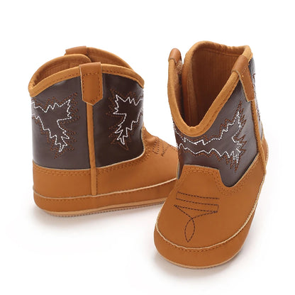 Infant Boy Girls Autumn Winter Snow Boots Embroidery Warm Baby First Walker Shoes for Christmas Baby Shower