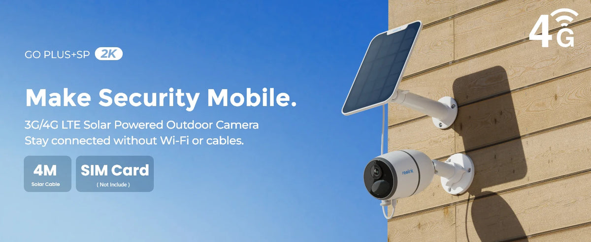 REOLINK 4MP 4G LTE Celluar Security Camera Person/Vehicle/Animal Detection 2-Way Talk Solar & Battery Home Surveillance Camera