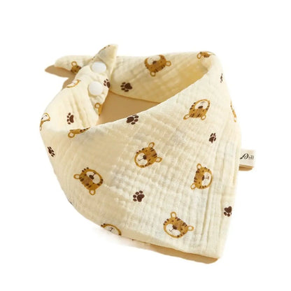 U-shaped Baby Cotton Bibs Waterproof Floral Baby Drooling Bibs Feeding Lace Saliva Towel Cloths Neck Wear Accessories