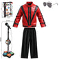 Pop Star Jackson Kids Clothes Halloween Cosplay 80s Singer Stage Performance Children's Costume Rock Disco Dancing Boys Outfits