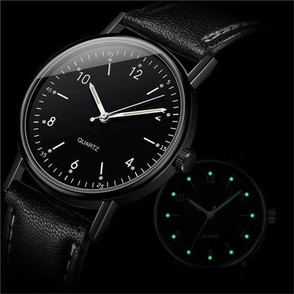 Trendy Fashion Dial Watch Hot Selling Luminous Women Watch Navy Leather Strap Precise Timekeeping Stylish Modern Wristwatch