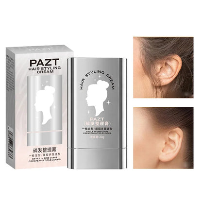 Hair Styling Cream, Long-Lasting Shaping, Refreshing and Non Greasy, with Built-In Comb Teeth, Creating a Natural Look