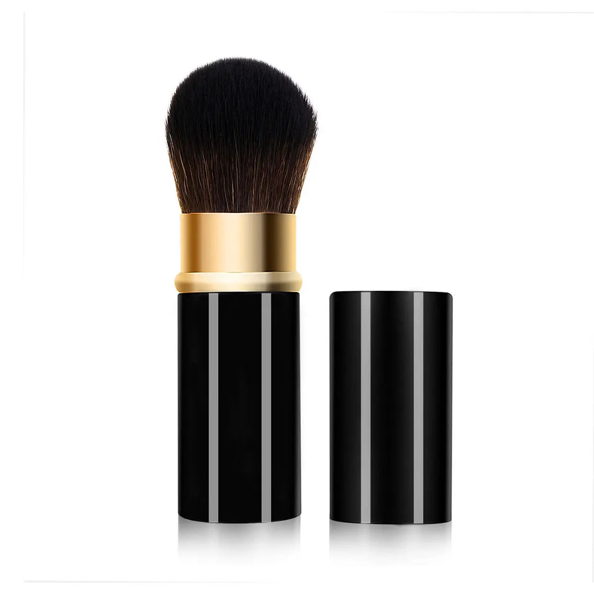 1pc Retractable Brush Makeup Brush Powder Blusher Powder Brush Mini Multi-function Portable With Aluminum Handle
