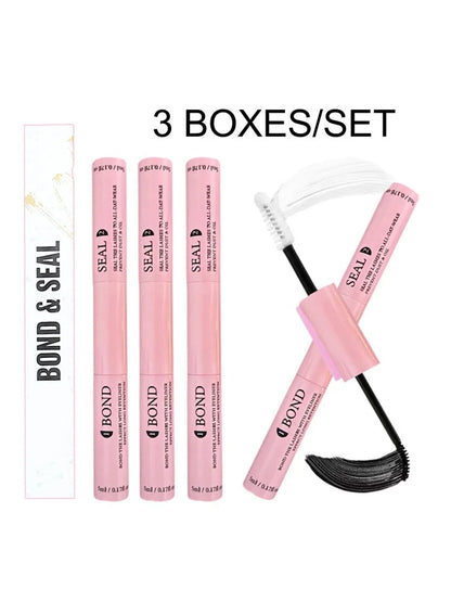 Lash Bond and Seal 10ml Individual Lashes Glue and Seal Super Strong Hold Lash Extension and Lash Glue Remover 5ml Tweezers Kit
