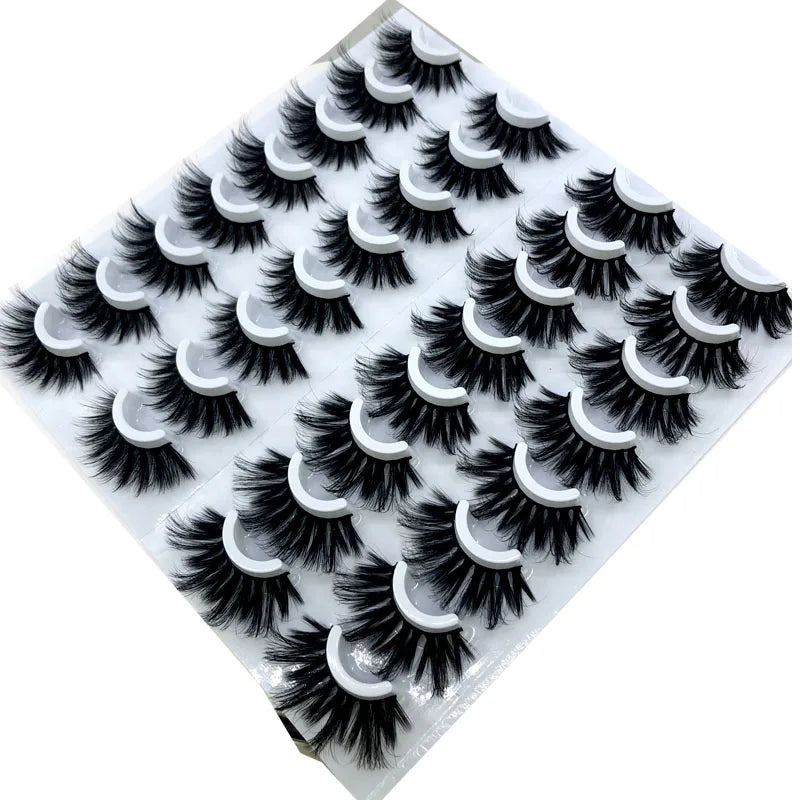 16 Pairs 3D Mink Lashes Natural False Eyelashes Dramatic Volume Fake Lashes Makeup Eyelash Extension Silk Eyelashes