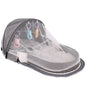 Baby Bed Folding Portable Baby Crib with Net and Awning Baby Nest Portable Baby Bed for Camping Infant Bed Bassinet for Baby