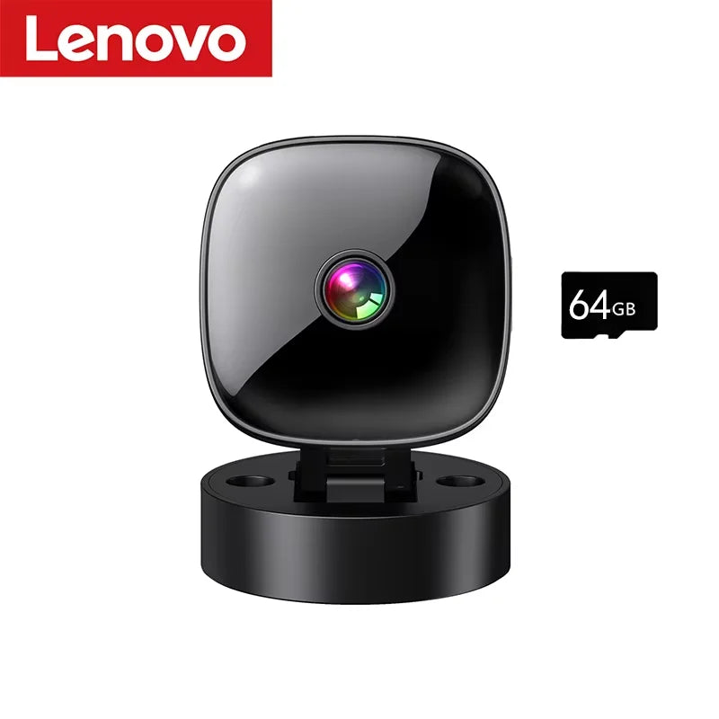 Lenovo Security Monitoring High Definition 8K Rotating WiFi Mini Camera No Need for Plug in Night Vision Smart Home 2026 New