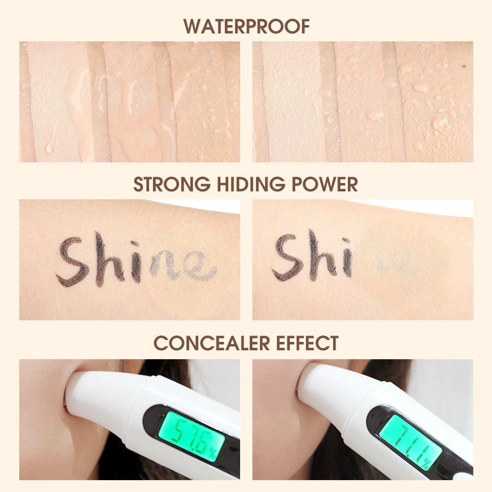 O.TWO.O Air Cushion BB Cream 3 Colors Fuller Coverage Waterproof Long-lasting Concealer Cushion Compact With Puff Face Makeup