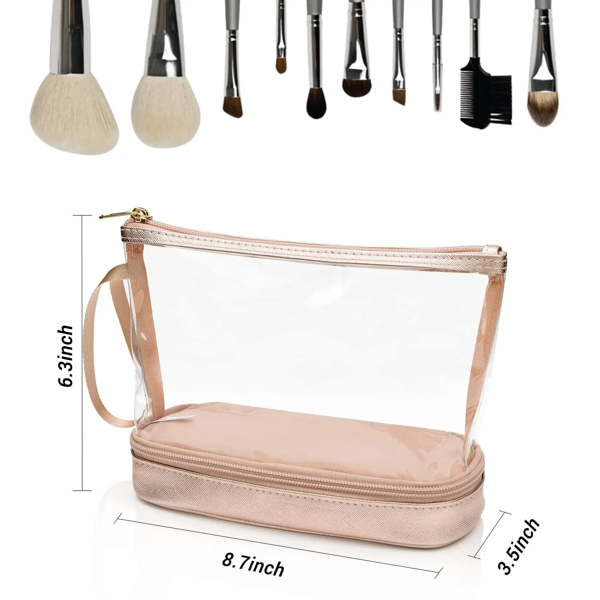  Double-Layer Large Capacity Makeup Bag, Multifunctional Wet and Dry Separation Travel Toiletry Bag, Makeup Brush Organizer