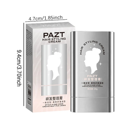 Hair Styling Cream, Long-Lasting Shaping, Refreshing and Non Greasy, with Built-In Comb Teeth, Creating a Natural Look