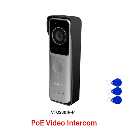 Dahua 2MP PoE Doorbell Camera HD Night Vision Video Intercom APP Remote unlock IP65 IP Villa Door Station Web config VTO2301R-P