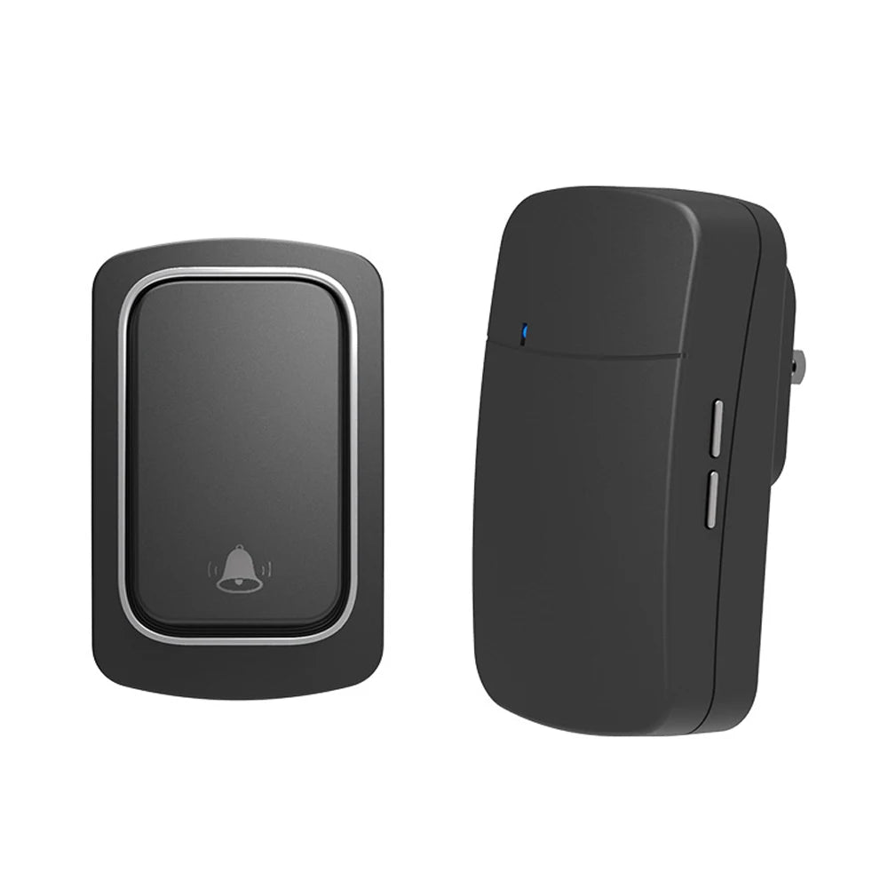 Self-Powered Wireless Doorbell, Household Anti-Theft Door Digital Music Chime Remote Control for Elderly Person's Call Device