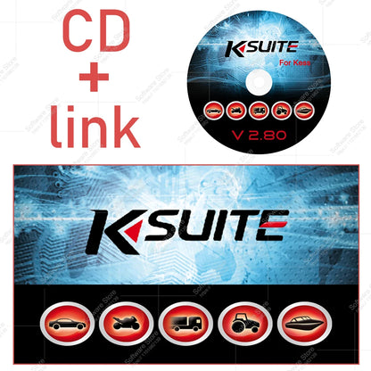 ECU Software Ksuite 2.80 Work With K E S S V2 V5.017 RSA Error Unlock Corrected for Car Truck Bike Tractors EU Online Version