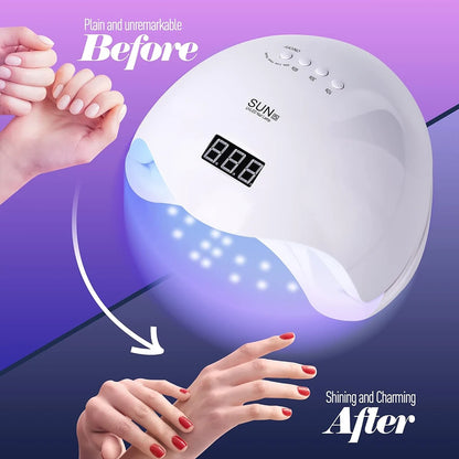 Nail Dryer Gel Nail Polish Curing LED UV Light With 4 Timers Automatic Sensor LCD Display Professional Nail Art Tools Accessorie