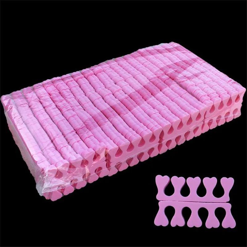 50/100/500pcs Pink Sponge Finger Toe Separators Nail Polish Feet Care Toe Separators Manicure Pedicure Nail Art Tool Wholesale