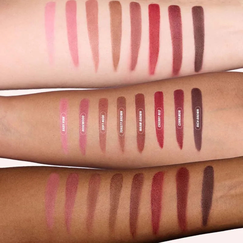 Velvet Brown Lip Liner Pencil Nude Matte Waterproof Non-stick Cup Cherry Red Lip Liner Lip Contour Pen Lipstick Makeup For Woman