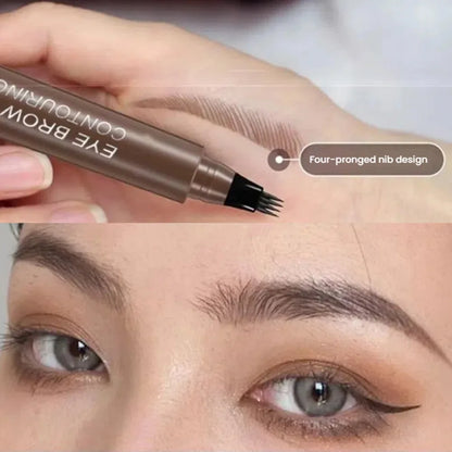 5 Colors Microblading Eyebrow Pen Waterproof Liquid Eyebrow Pencil Long Lasting Eyebrow Pen 4 Points Eye Brow Pen Cosmetics