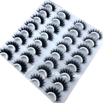 16 Pairs 3D Mink Lashes Natural False Eyelashes Dramatic Volume Fake Lashes Makeup Eyelash Extension Silk Eyelashes